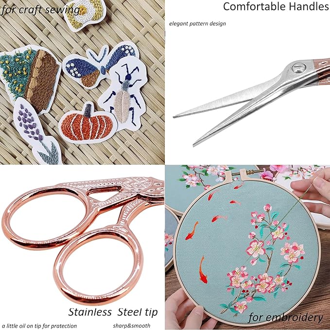 BIHRTC 3.6 Inch Embroidery Scissors Small Precision Embroidery Scissors - Image 7