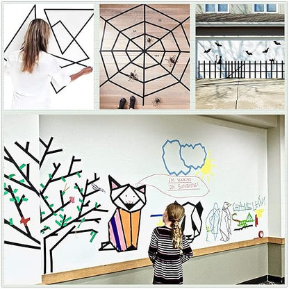 Black Painters Tape, DIY Crafting, Decoration and School Projects - Image 4