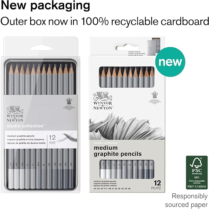 Winsor & Newton Studio Collection Artist Pencils, Graphite Pencils - Image 2