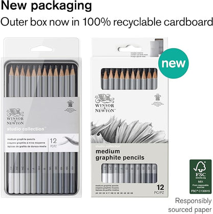 Winsor & Newton Studio Collection Artist Pencils, Graphite Pencils - Image 2