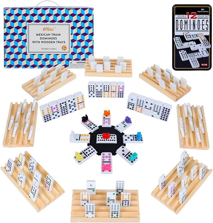 Mexican Train Dominoes Set by Offelec
