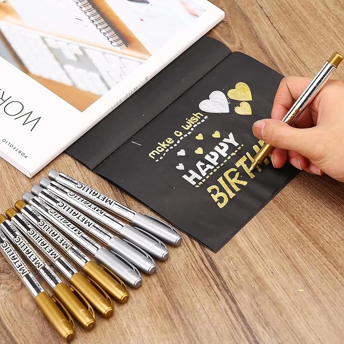 MYARTOOL Metallic Marker Pens, Gift Card Making, Scrapbooking, DIY Photo Album - Image 2
