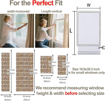 3D Stained Glass Window Privacy Film, Heat Control UV Blocking Static Cling - Image 4