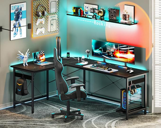 Coleshome 66" L Shaped Gaming Desk - Image 2
