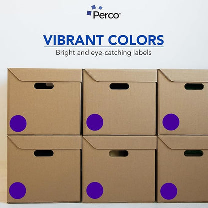 Perco Purple 3-Inch Round Circle Dot Sticker Labels - Image 7