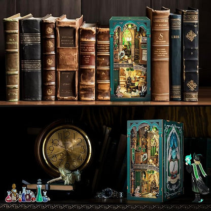 CUTEBEE Book Nook Kit, DIY Booknook Miniature House Tiny House 3D Wooden Puzzle - Image 3