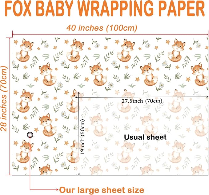 WRAPLULU Fox Wrapping Paper - Image 5