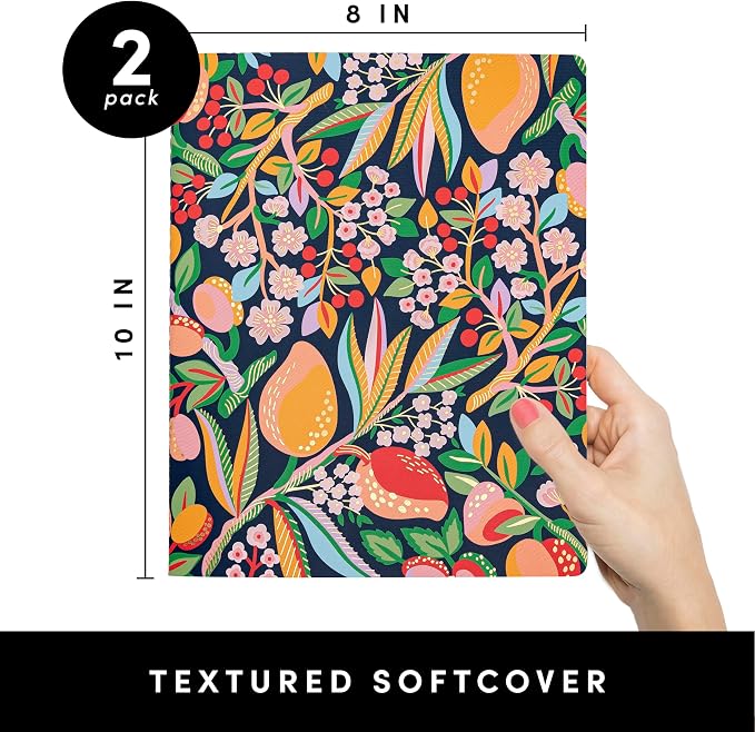 PAPERAGE Soft Cover Lined Journal Notebook, 2 Pack, 100 Pages, Large 7.5 inches - Image 2