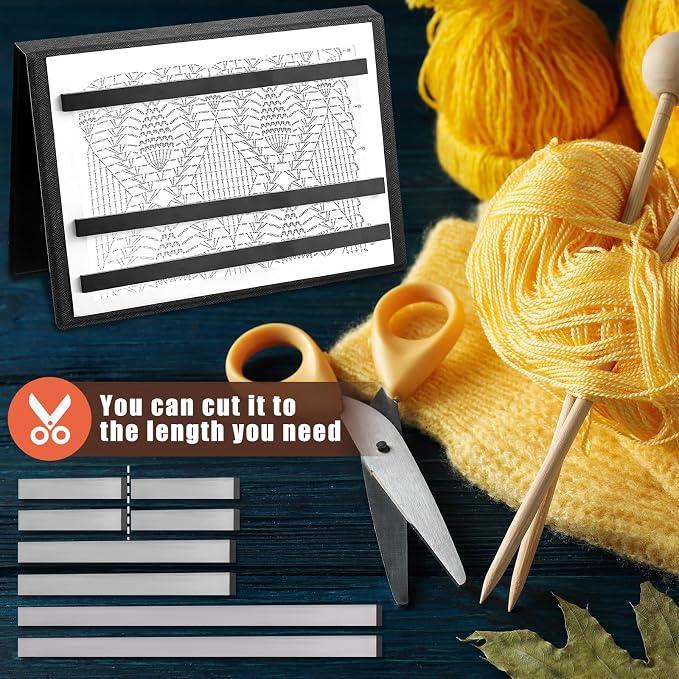 Flutesan 8 Pcs Knitting Chart Keeper Magnet Replacement Set Cross Stitch Line - Image 3