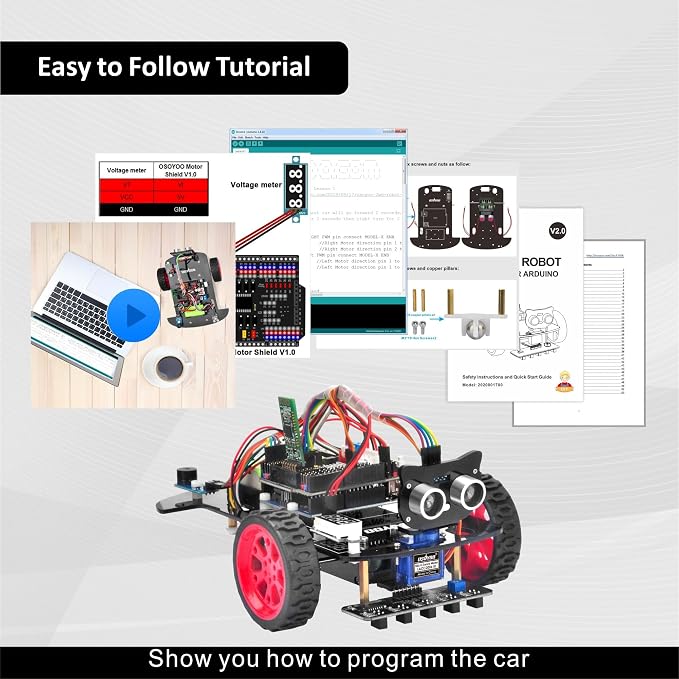 OSOYOO Smart Robot Car kit for Arduino to Learn Programming and Get Hands on - Image 7