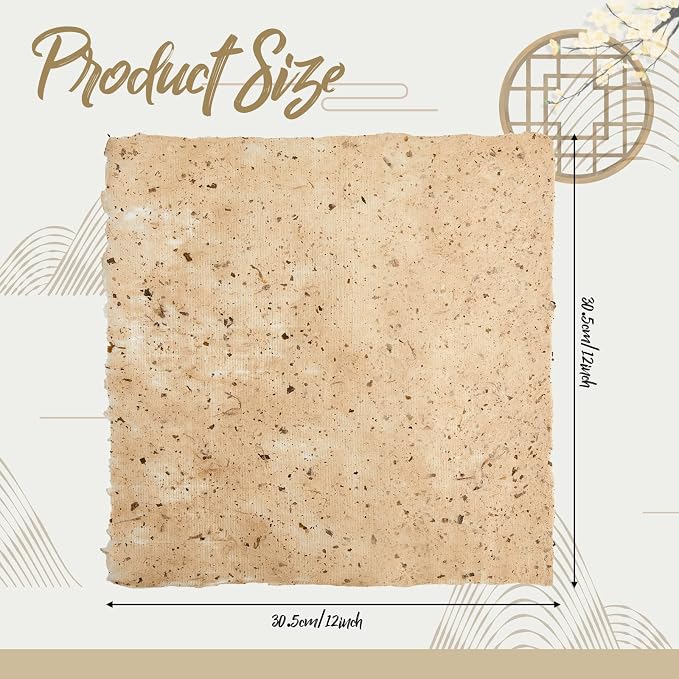 Henoyso 60 Pcs 16 x 12 Inches Mulberry Rice Paper, Handmade Decoupage Paper - Image 2