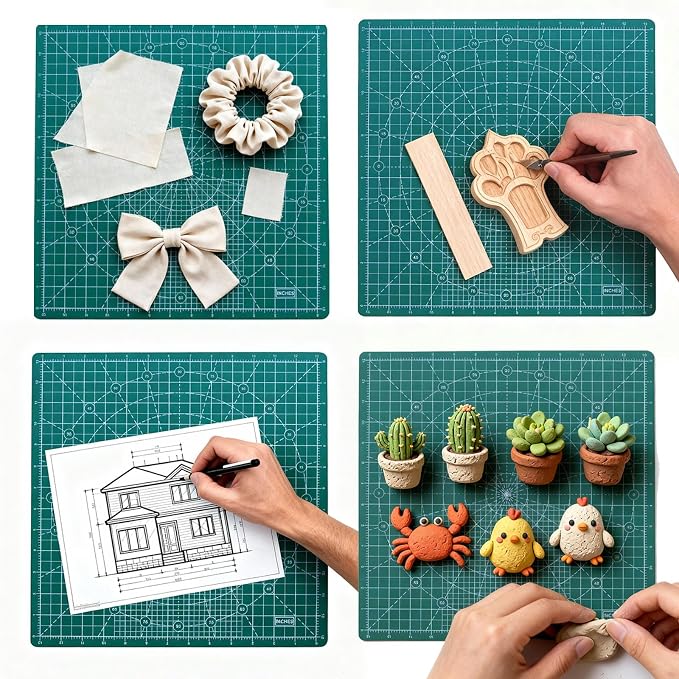 Rotating Cutting Mat 13"x13" Grid, Self Healing Cutting Mat - Image 5