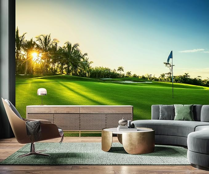 AFZEVEB-Green Golf Course Landscape Wallpaper Wall murals - Image 2