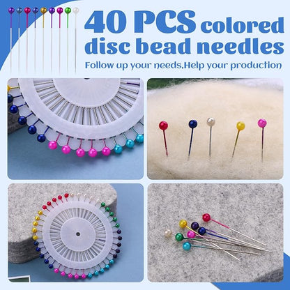 Needle Felting Mat, Needle Felting Tools, 4.6x3.3x1 inch Natural Felting Wool - Image 4