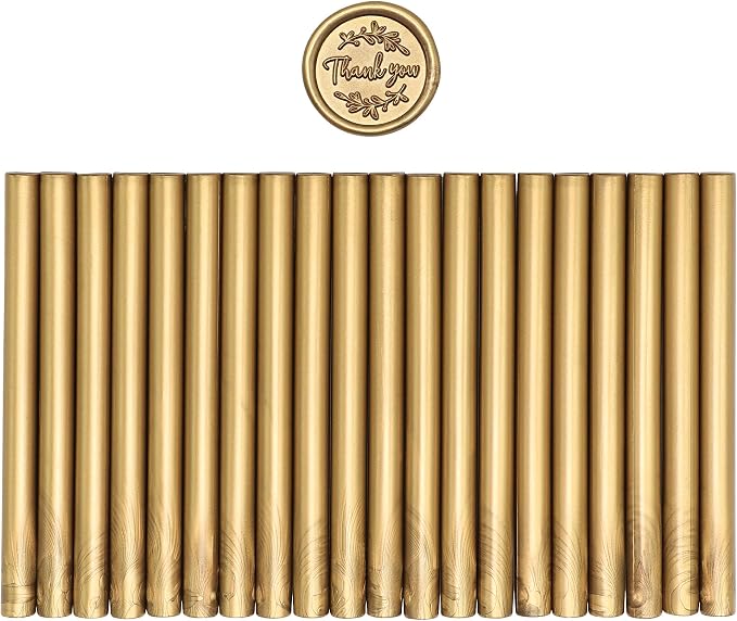 SWANGSA 20 Pieces Glue Gun Sealing Wax Sticks Antique Gold - Image 2