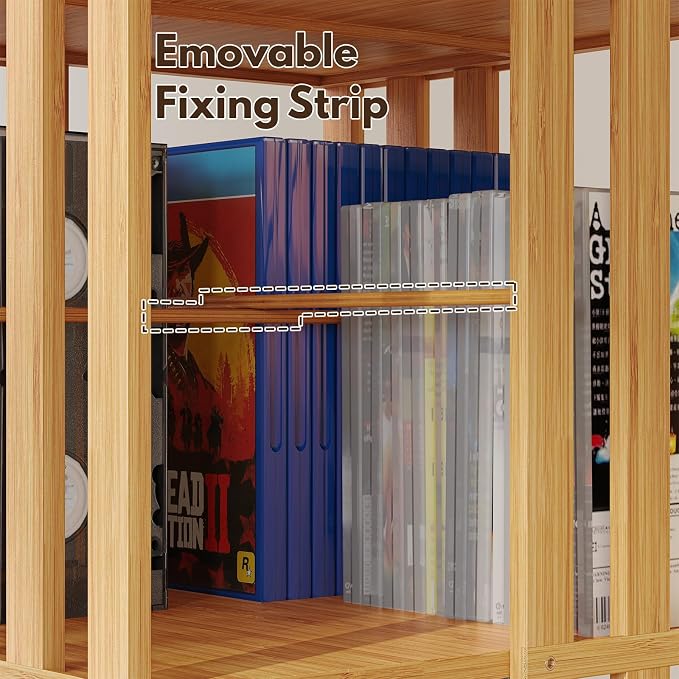 XIMN 360° Rotating Bamboo CD/DVD Shelf - Image 8