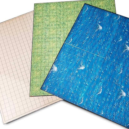 Hexers Role-Playing Game Board Mat, Square Grid Terrains, 8 Different terrains - Image 6