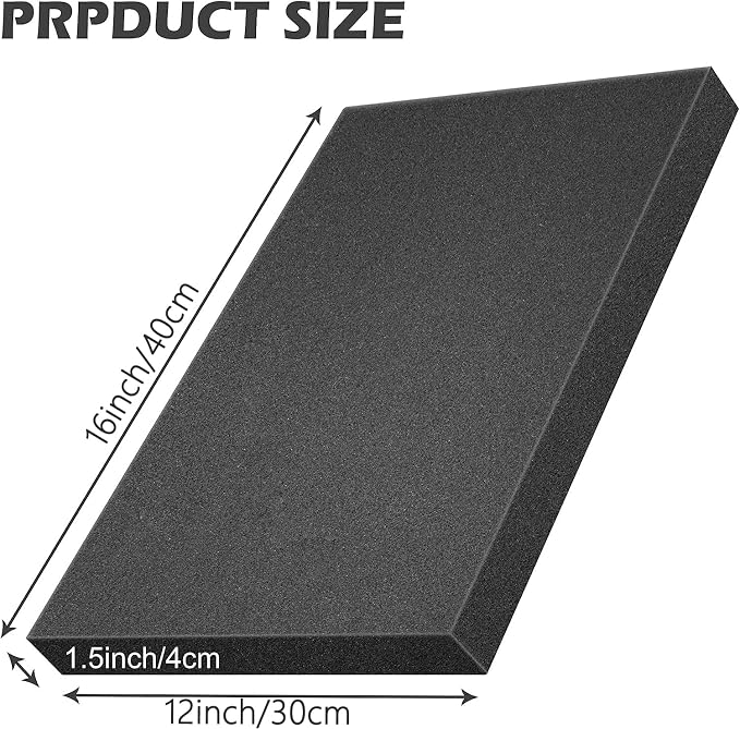 6 Pcs Polyurethane Foam Sheet- 16 x 12 x 1.5 Inch Cuttable Foam Inserts - Image 2