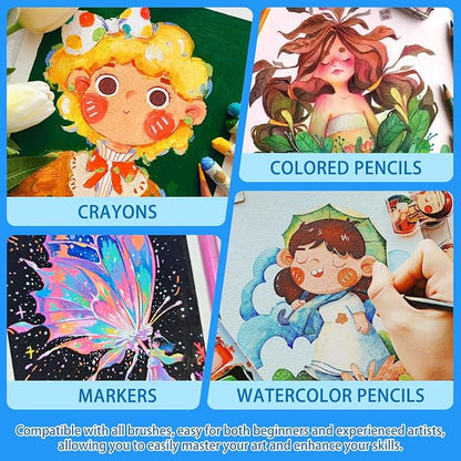 Lunarm Watercolor Paper 25 Sheets, Deckled Edge Paper 300 GSM 4 x 6 inch - Image 5