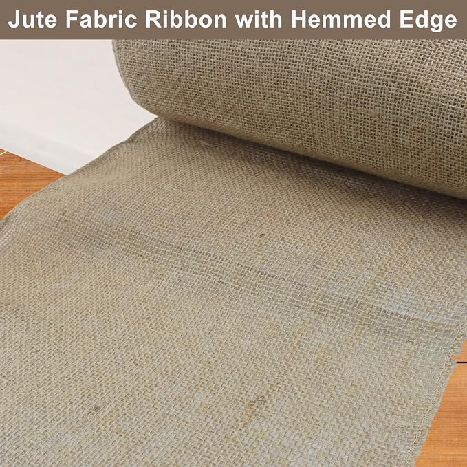 12" Wide Natural Burlap Fabric - Image 3