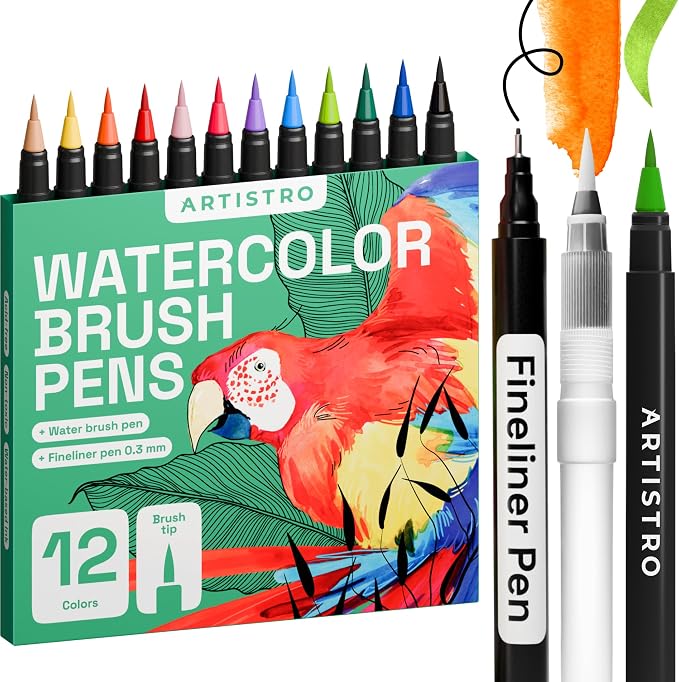 ARTISTRO 12 Watercolor Markers by ARTISTRO