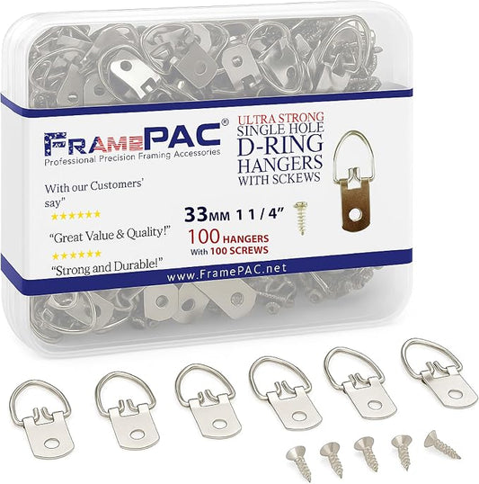D Ring Picture Hangers with Screws by FramePac