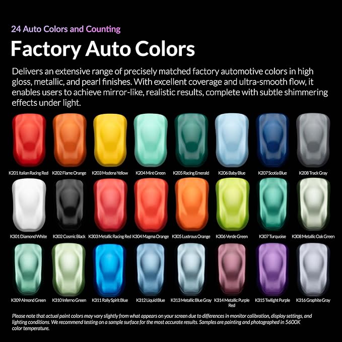 Gaahleri Kaleido Auto 24-Color Set – Water-Based Acrylic Airbrush Paint Kit - Image 2