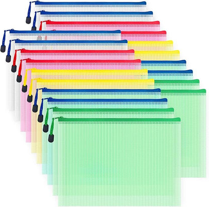 AUSTARK 20 Pcs Zipper File Bags, Plastic Mesh Pouch, Board Game Storage Bag by AUSTARK