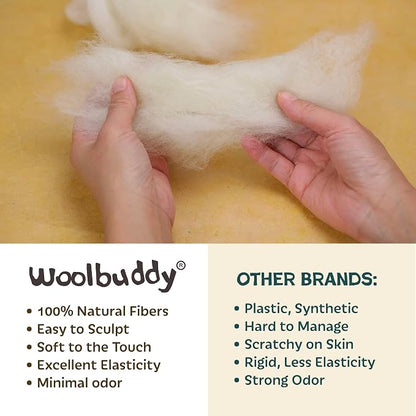 Woolbuddy Needle Felting Wool – 8oz Chunky Wool Roving in Black, Felting Wool - Image 8