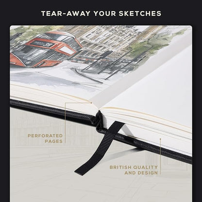 Beechmore Books A5 Sketch Book – 5.8"x8.3" Premium Vegan Leather Hardcover - Image 7