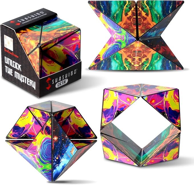 Shashibo OCTA Shape Shifting Sensory Fidget Toy – Magnetic STEM Brain Teaser by SHASHIBO