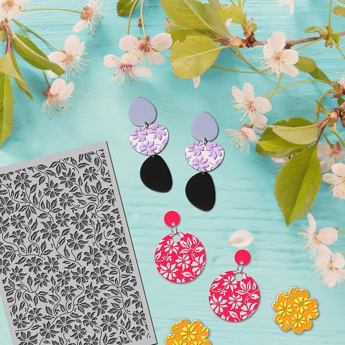 Arbuya Flowers Polymer Clay Texture Mat - Image 4
