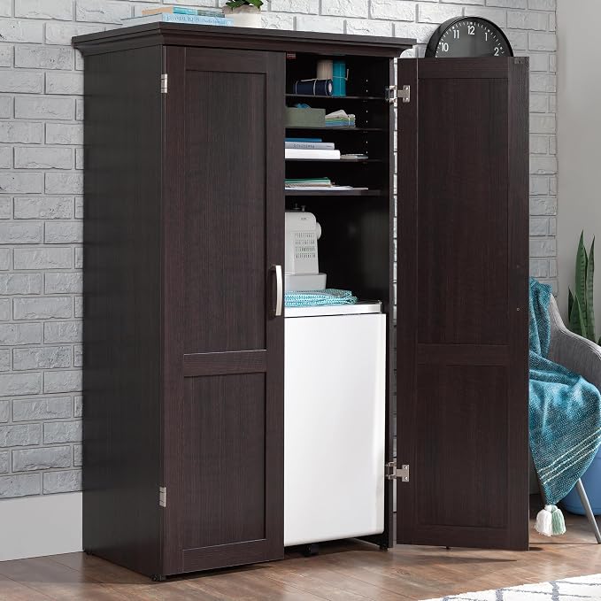 Sauder Miscellaneous Storage Craft & Sewing Armoire, Dakota Oak Finish - Image 8