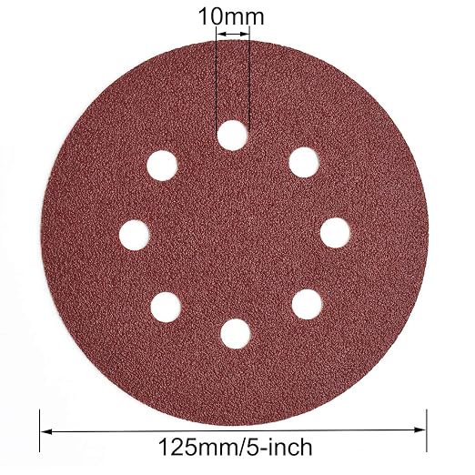 5-Inch 8-Hole Hook and Loop Sanding Discs, 40/80/120/180/240/320/400 Assorted - Image 5