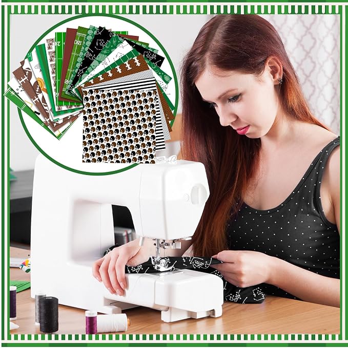 Ganeen 60 Pcs 10 x 10 Inch Football Quilting Fabric Squares Vintage Football - Image 6