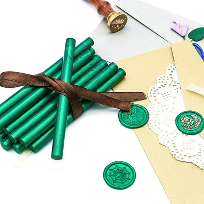 SWANGSA 20 Pieces Glue Gun Sealing Wax Sticks Metallic Green - Image 5