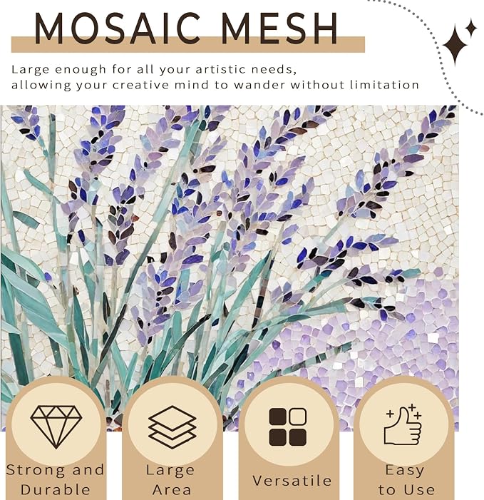 40" X 76" Mosaic Mesh for Back Mounted Tile 21 Square Feet Fiberglass Mosaic - Image 5