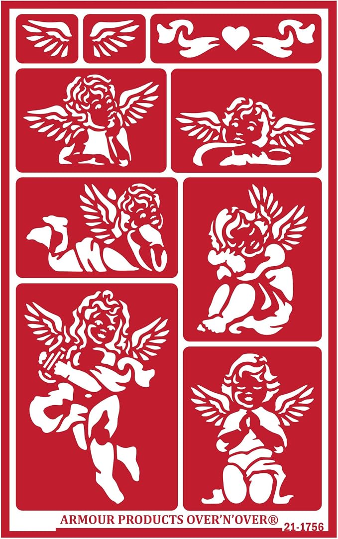Over'N'Over Reusable Glass Etching Stencils – Durable Self-Stick Designs by OVER+%27N%27+OVER