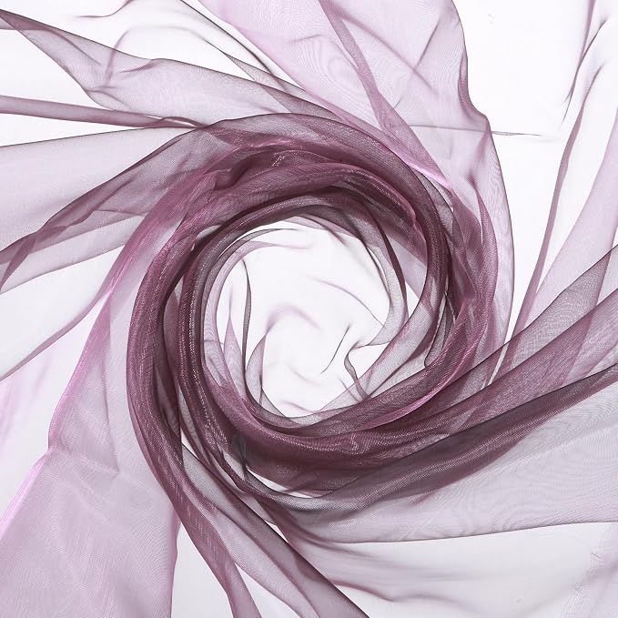 MECCANIXITY Iridescent Sheer Organza Fabric, 2 Yards x 59 Inches Solid by MECCANIXITY