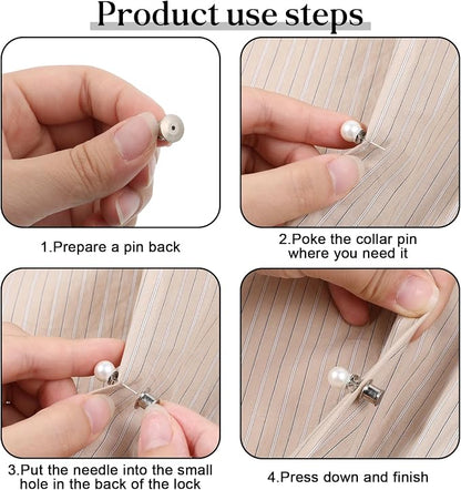 30 Pcs Pin Backs Locking, Metal Pin Backs Safety Pins Locks Pins Keepers Clasp - Image 6
