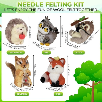 MOREJMTT Needle Felting Kit, Wool Felt Needle Felting Tools Foam Pad, Craft - Image 6