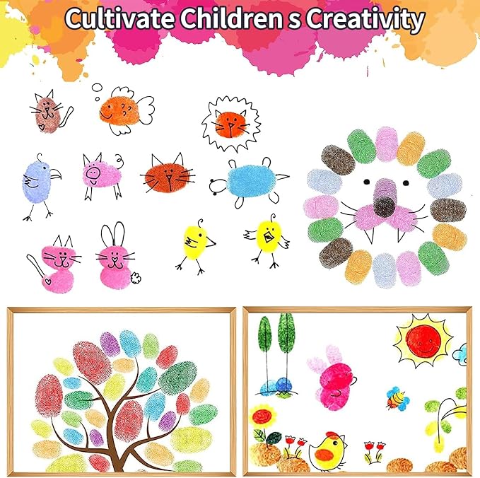 MoloTAR Craft Large Ink Pad Stamps Partner DIY Color, 8 Colors Hexagon Rainbow - Image 5
