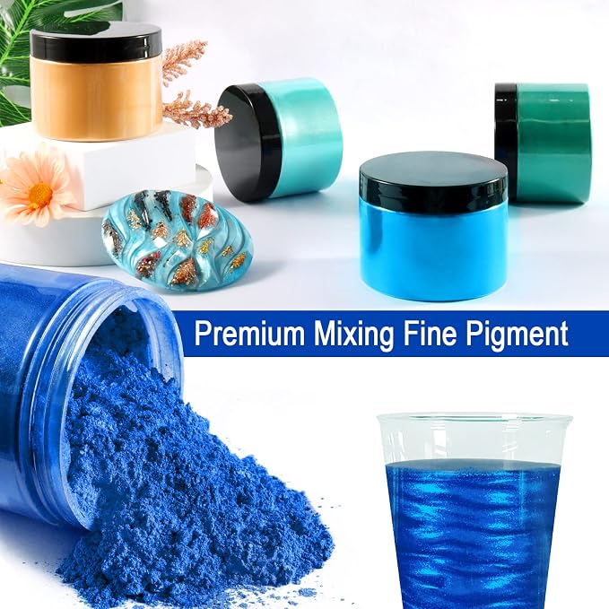 Ceya Mica Powder, 5.3oz/ 150g Palace Blue Pearlescent Effect Colorant Pigment - Image 4