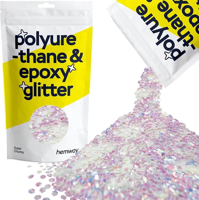 Hemway Polyurethane & Epoxy Resin Glitter 100g / 3.5oz Metallic Crystal Flake by Hemway