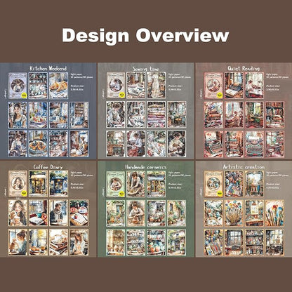 Weekend Diary Scrapbook Paper, Reading & Art-Inspired Themes - Image 4