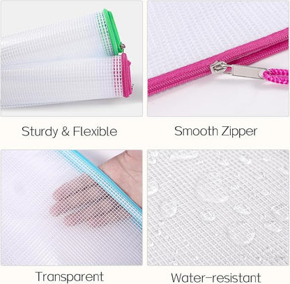 Sooez 24 Pack Mesh Zipper Pouch - Image 4