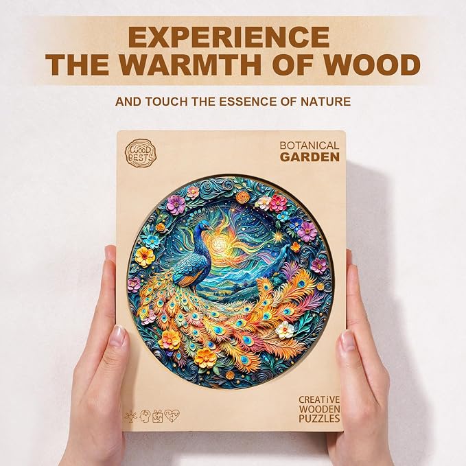 Wooden Puzzles for Adults, Peacock Puzzle, Unique Shaped Wooden Jigsaw Puzzles - Image 5