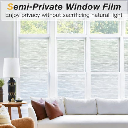 Haton Window Privacy Film, Frosted Glass Privacy Window Clings, Sun Blocking - Image 2