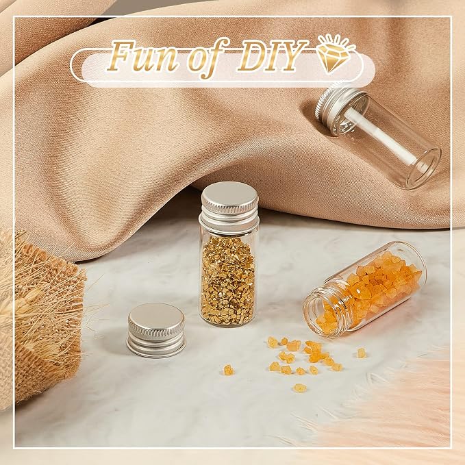 100 Pcs Small Clear Vials Spice Mini Jars - Image 6