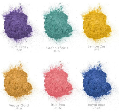 U.S. Art Supply Jewelescent Mica Pearl Pigment Powder Kit, 6 Basic Colors - Image 2